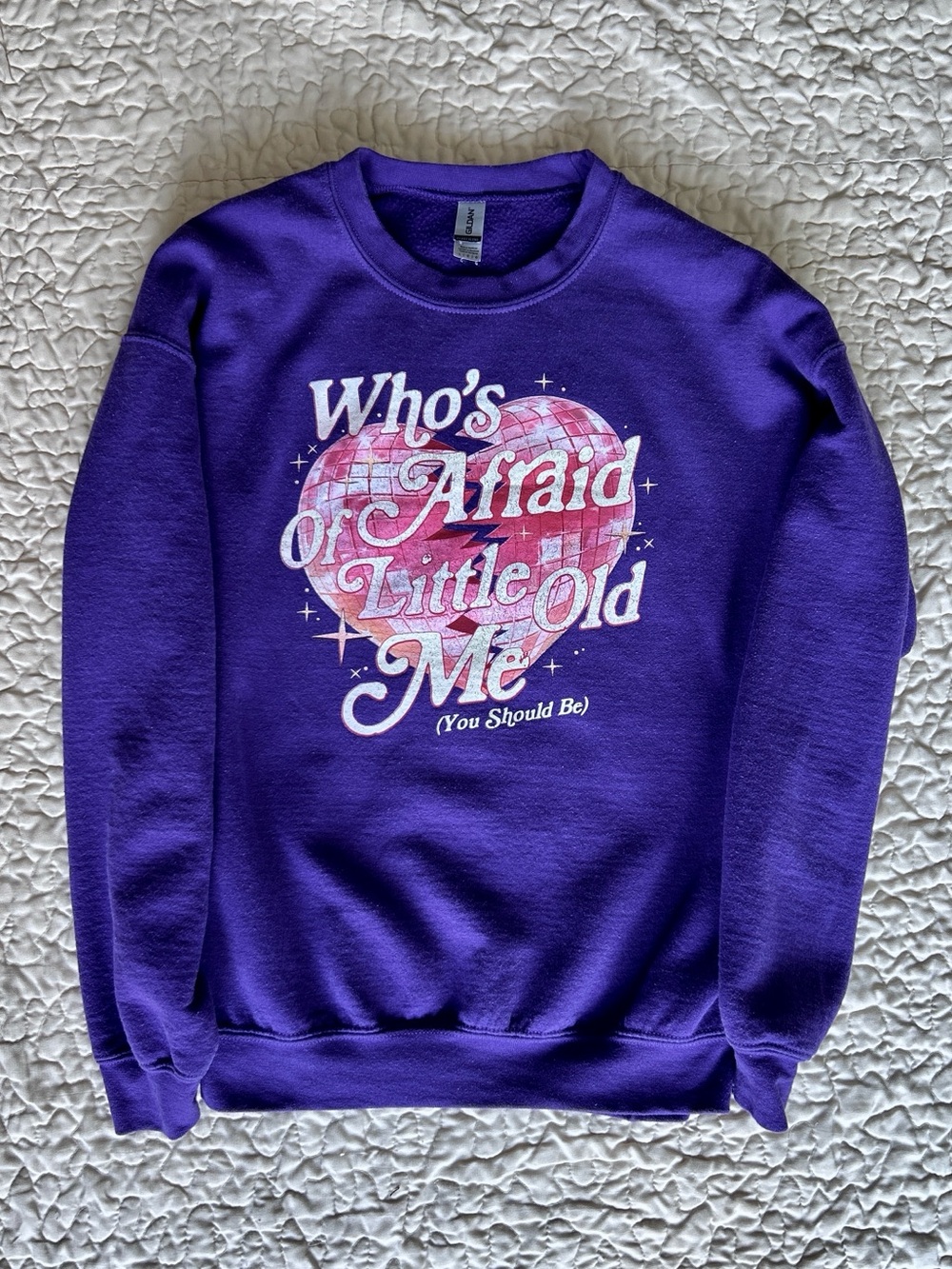Taylor Swift “Who’s Afraid of Little Old Me” Non-Official Purple Sweatshirt